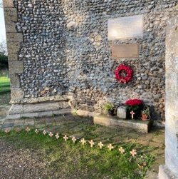 War Memorial at All Saints Church, Bodham, North Norfolk, UK