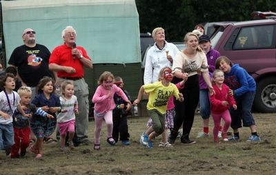 Childrens Running Race at Bodham Big Weekend at Bodham, North Norfolk, UK