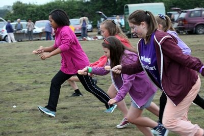 Egg and Spoon Race at Bodham, North Norfolk, UK