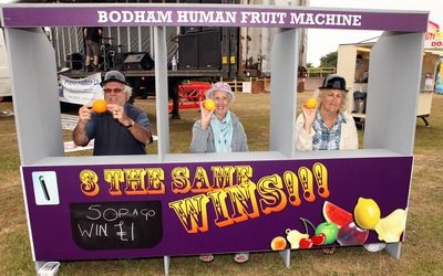 Human Fruit Machine at Bodham, North Norfolk, UK
