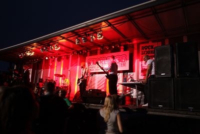 Evening band at Rock Bodham, at Bodham, North Norfolk, UK