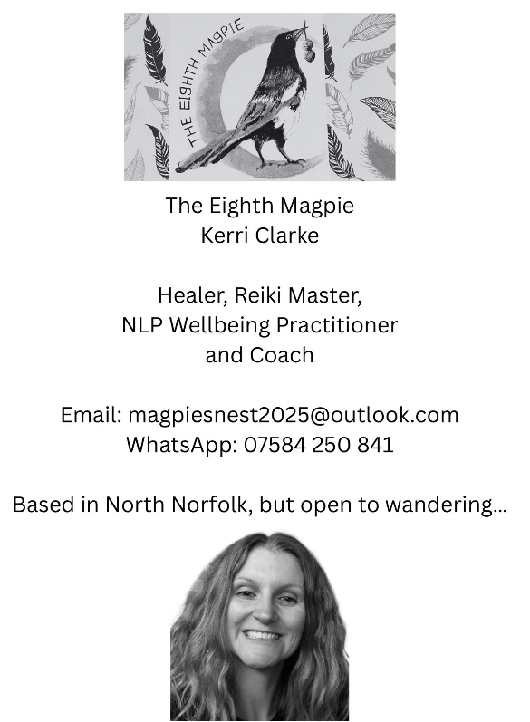 8th Magpie, Reiki and NLP Wellbeing, Bodham