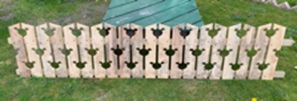 Mickey Nouse fence from old pallet by Bernard Gloster