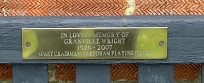 Granville Wright Memorial Bench Plaque