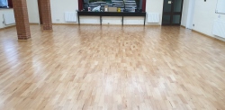 New flooring in Bodham and Beckham village hall.