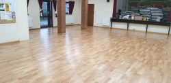 New flooring in Bodham and Beckham village hall.