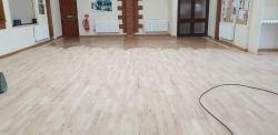 New flooring in Bodham and Beckham village hall.