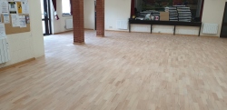 New flooring in Bodham and Beckham village hall.